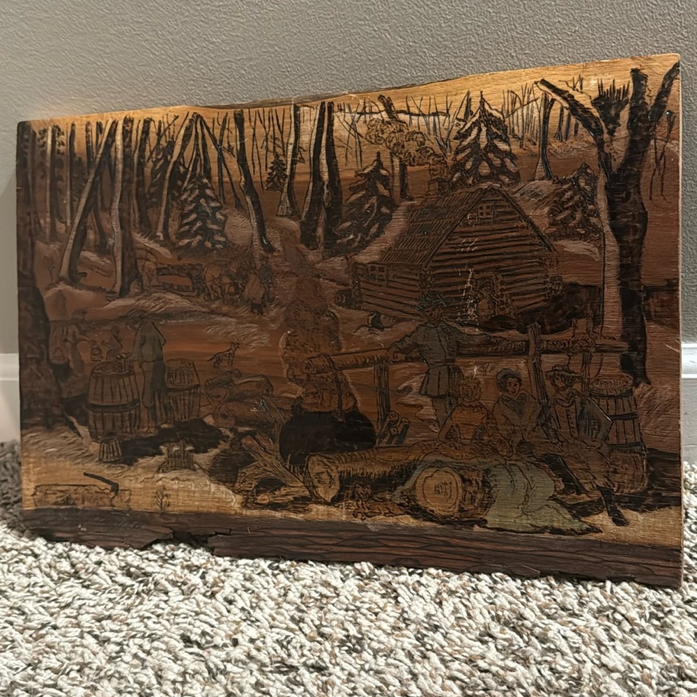 Vintage Homeade Wood Carving